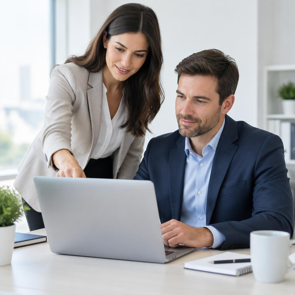 Equipe de negócios analisando seguros empresariais